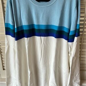 Studio Park Men's Multicolor Striped Long Sleeve lightweight Sweater 3XL NWOT!